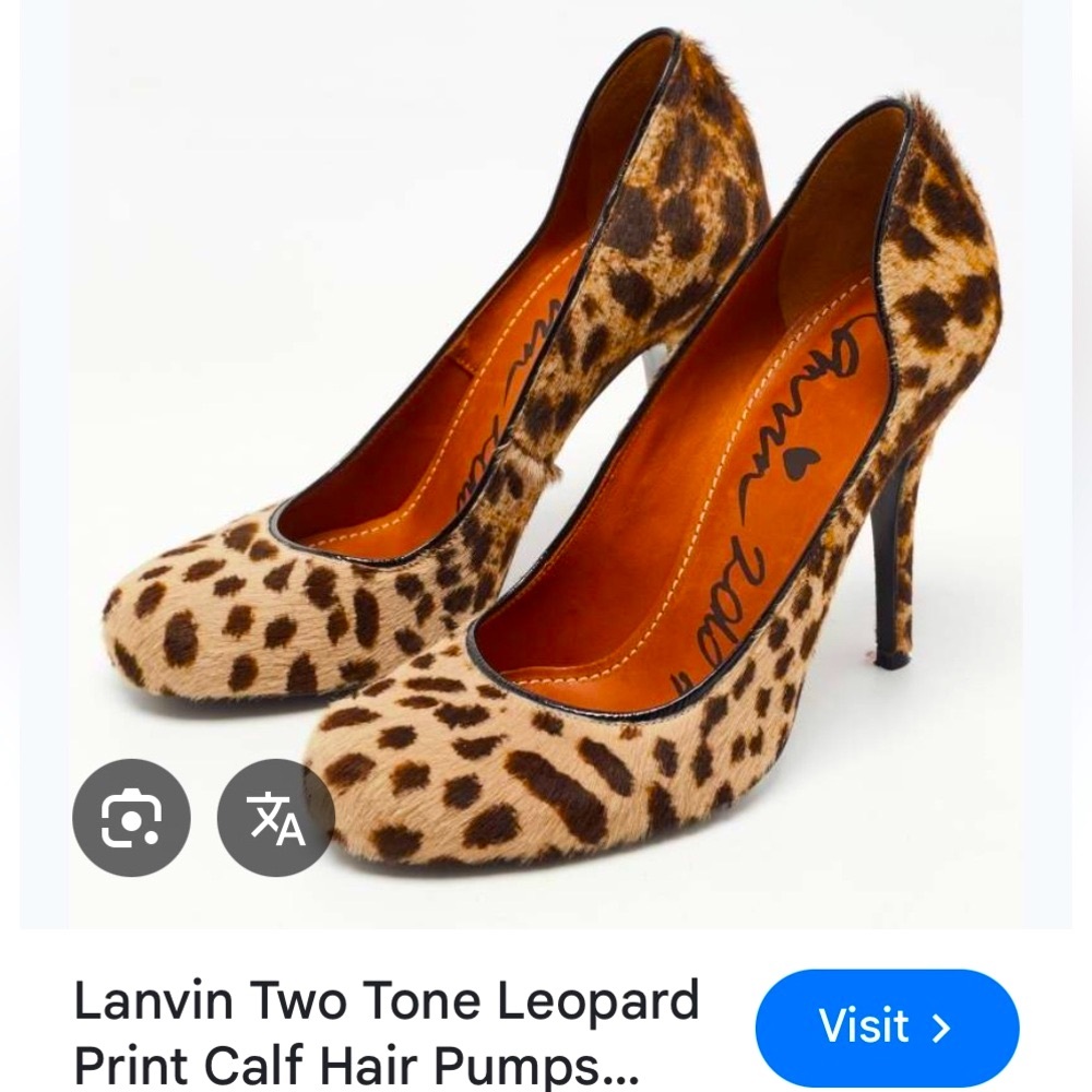 Lanvin Leopard Print Women's Shoes VERO CUOIO made in Italy original Limited